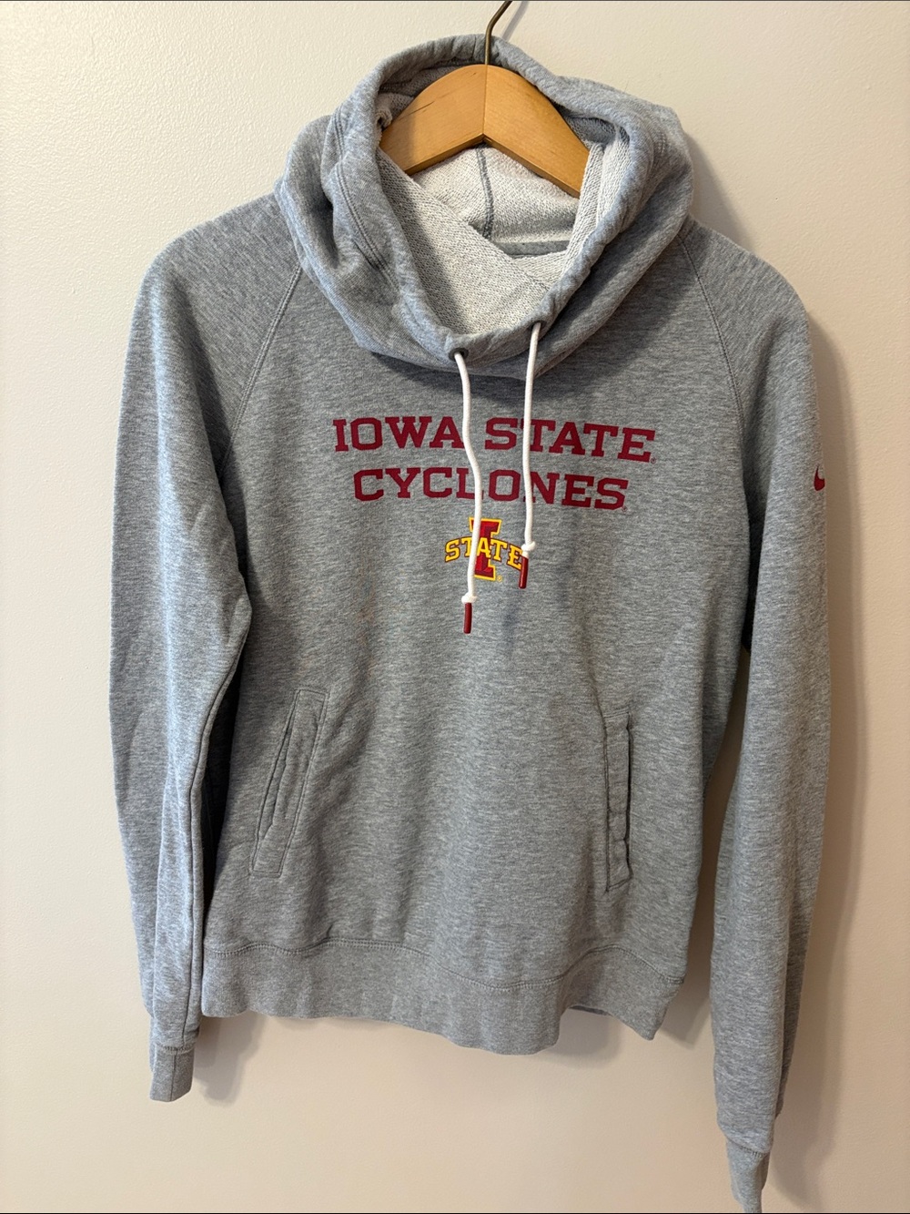 Nike Gray Iowa State Cyclones Cowl Neck Sweatshirt